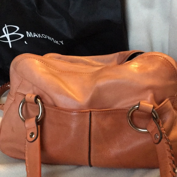 B Makowsky peach leather purse - Picture 4 of 4